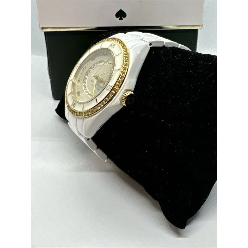 Kate Spade New York 0690 Women White Band Analog Dial Quartz Wrist Watch JNA170